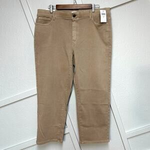 Pure Jill Denim Relaxed Ankle Pull On Jean Mid Rise Tapered Straight Sz: LP -NWT